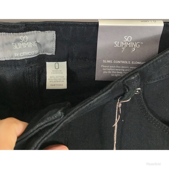 NWT CHICO’S 5 Pocket Crop Black Jeans Sz 0 $89! - Picture 8 of 8